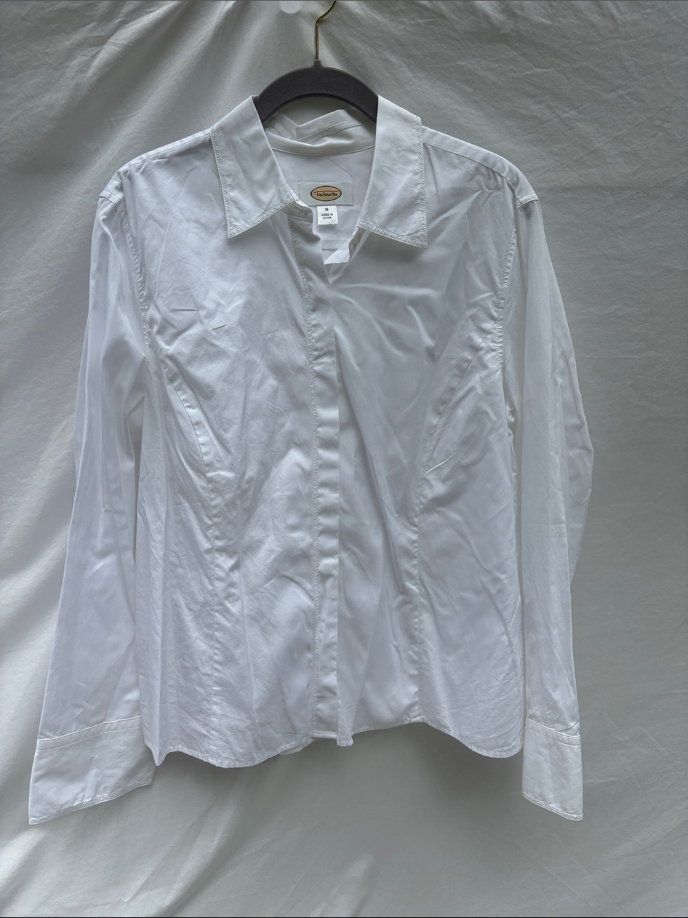 Talbots White Button-Down Shirt